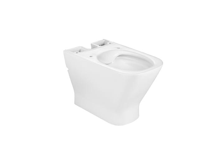 Square - Inodoro completo Roca Rimless® compacto adosado a pared con salida dual (incluye taza, cisterna de alimentación lateral y tapa amortiguada de Supralit®) - Imagen 2