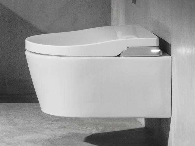 In-Wash® Inspira – Smart toilet suspendido Roca Rimless® con funciones de lavado y secado