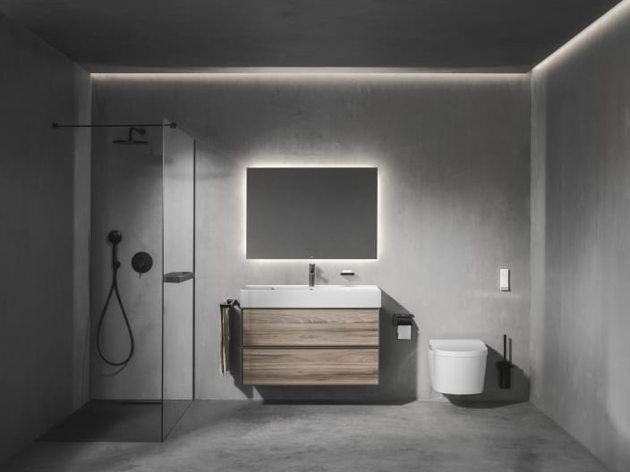 In-Wash® Inspira con In-Tank® – Smart toilet suspendido Roca Rimless® Vortex con tanque integrado y funciones de lavado y secado