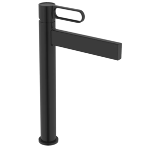 Grifo monomando de lavabo caño alto DIOR – Negro mate