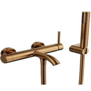 Grifo monomando para bañera SIRIO – Cobre PVD cepillado