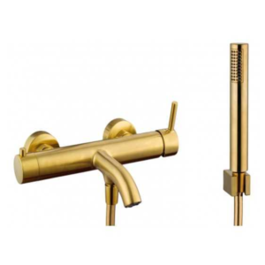 Grifo monomando para bañera SIRIO – Oro PVD cepillado