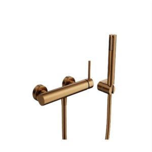 Grifo monomando para ducha SIRIO – Cobre PVD cepillado