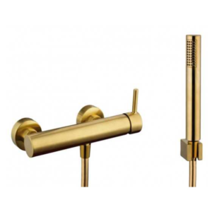Grifo monomando para ducha SIRIO – Oro PVD cepillado