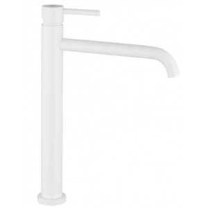 Grifo monomando de lavabo caño alto SIRIO – Blanco