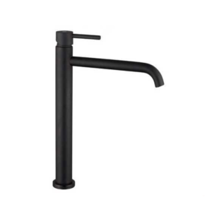 Grifo monomando de lavabo caño alto SIRIO – Negro mate