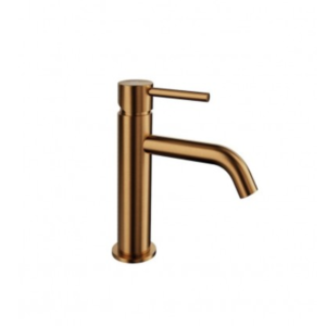 Grifo monomando de lavabo SIRIO – Cobre PVD cepillado