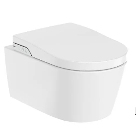 In-Wash® Inspira - Smart toilet adosado a pared Roca Rimless® para inodoro de tanque empotrable con funciones de lavado y secado