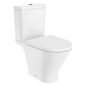 Round - Inodoro completo con salida dual, taza Roca Rimless®, cisterna inferior