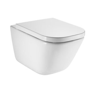 Square - Inodoro suspendido Roca Rimless® con salida horizontal