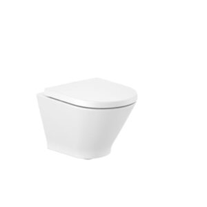 Round - Inodoro suspendido compacto Roca Rimless® con salida horizontal, fijaciones ocultas