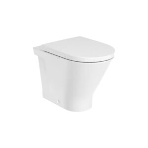 Round - Inodoro adosado a pared Roca Rimless® con salida dual