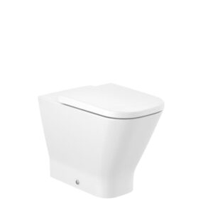 Square - Inodoro adosado a pared de altura confort Roca Rimless® con salida dual